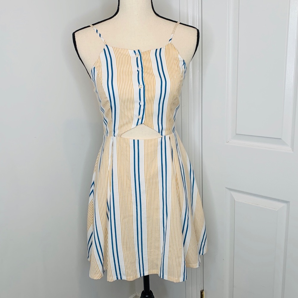 J.O.A Spaghetti Strap Stripe Dress